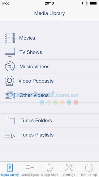 Joobik Player para iOS 4.1.1 - Reproductor de video de listas de reproducción en iPhone / iPad