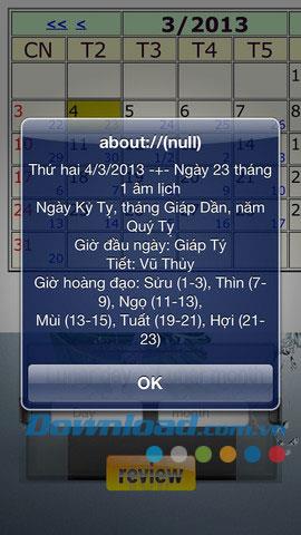 KhongMinh-Kalender für iOS 2.0 - Anwendungen zum Anzeigen des Kalenders von Khong Minh