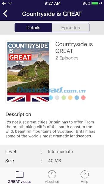 LearnEnglish Great Videos para iOS 1.3.1: aprende inglés gratis a través de video en iPhone / iPad