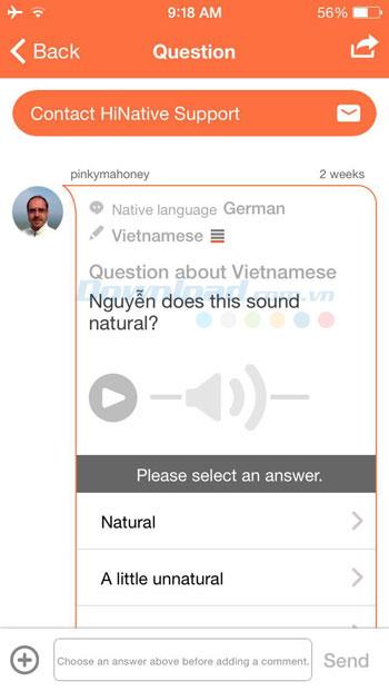 HiNative para iOS 4.1.0: aprenda idiomas extranjeros con hablantes nativos en iPhone / iPad