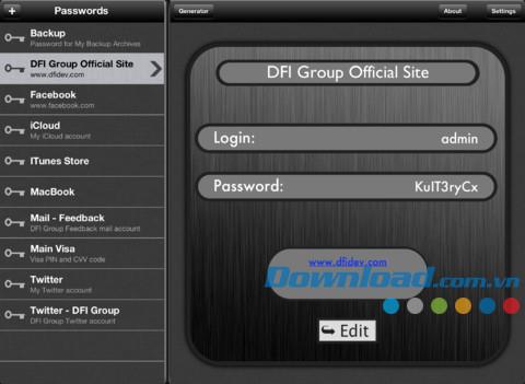 iPassworder HD Lite para iPad 1.4 - Administrador de contraseñas para iPad