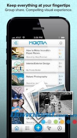 Moxtra para iOS 1.2 - Gestión de datos personales para iPhone / iPad