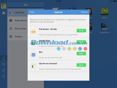 iZip für iOS 11.04 - Komprimieren und dekomprimieren Sie Dateien auf dem iPhone / iPad professionell