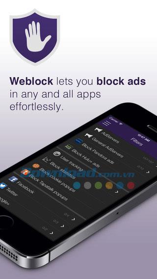 Weblock für iOS 3.4.1 - Blockieren Sie Anzeigen für Websites und Apps auf dem iPhone / iPad
