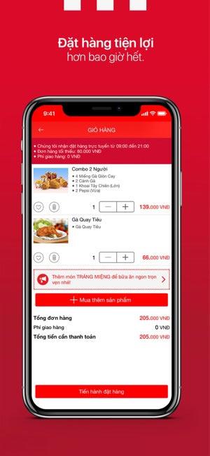 KFC Vietnam per iOS 3.1.1 - Ordinazione di cibo KFC online