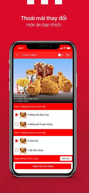 KFC Vietnam per iOS 3.1.1 - Ordinazione di cibo KFC online
