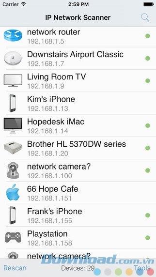 iOS3.96用のIPNetwork Scanner Lite-iPhone / iPadでネットワークデバイスを管理する