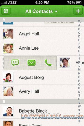 FriendIn für iOS - Verwalten Sie Kontakte in sozialen Netzwerken für das iPhone
