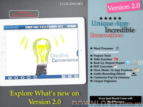 CloudWord para iPad: software de creación de notas en iPad