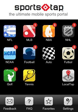SportsTap para iPhone