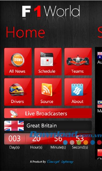 F1 World für Windows Phone 4.2.0.0 - Aktualisiertes F1-Turnier für Windows Phone