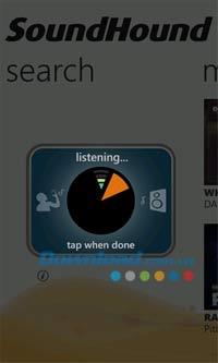 SoundHound für Windows Phone 2.0.0.0 - Hören Sie Melodien für die Liedsuche unter Windows Phone