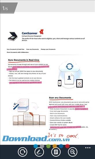 CamScanner para Windows Phone 2.3.0.6 - Escanee documentos gratis en Windows Phone