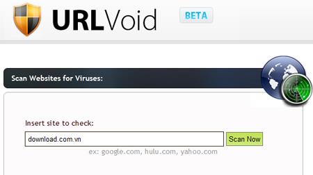 URLVoid - Kostenloser Virenscan für Webisten mit 9 Online-Scannern