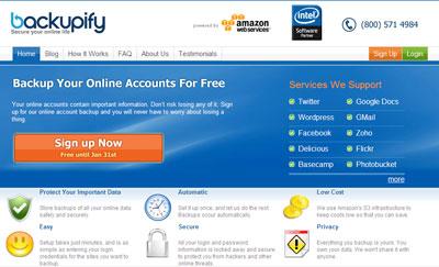 Backupify - Kostenloses Online-Backup für 13 bekannte Dienste