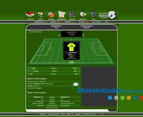 Trophy Manager - Fußballmanager-Spiel im Browser