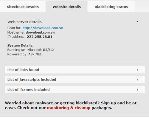 Sucuri SiteCheck - Sicherheitsüberprüfung für verkürzte Links