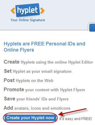 Hyplet - Erstellen Sie eine Online-Visitenkarte