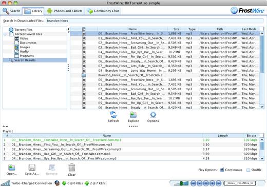 FrostWire für Linux 6.7.7 - Filesharing-Software für Linux