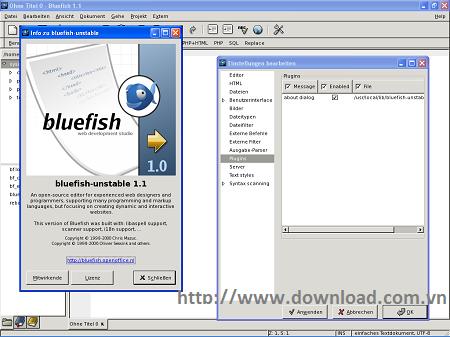 Linux用Bluefish Linux用Bluefish