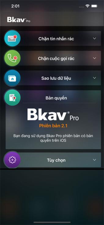 Bkav Pro Mobile für iOS 2.1 - Antiviren-Anwendung für Telefone Bkav Pro Mobile für iOS 2.1 - Antiviren-Anwendung für Telefone