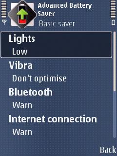 Advanced Battery Saver für Symbian