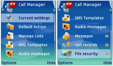 Private Call & Sms Guard für S60 3rd Edition 1.02 - Software zur Verwaltung von SMS und Anrufen auf Ihrem Telefon
