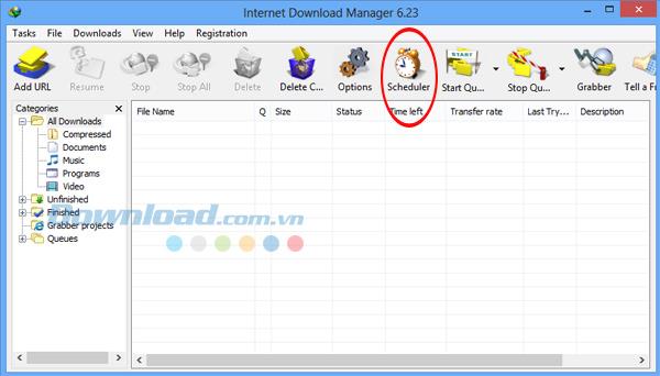 Como agendar o desligamento usando o Internet Download Manager