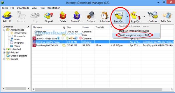 Cómo programar el apagado usando Internet Download Manager