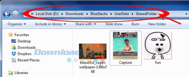 Cómo traer fotos, datos de su computadora a BlueStacks
