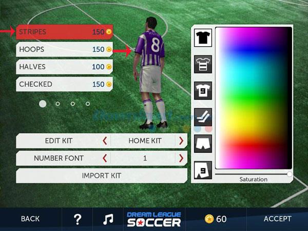 Guide to customize the player in Dream League Soccer