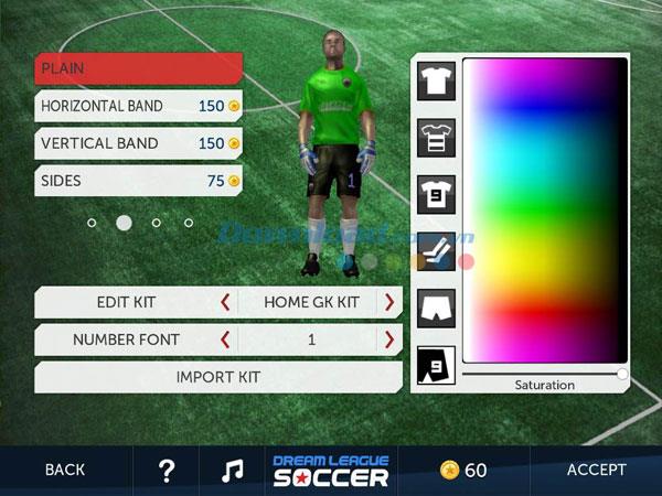 Anleitung zum Anpassen des Spielers in Dream League Soccer