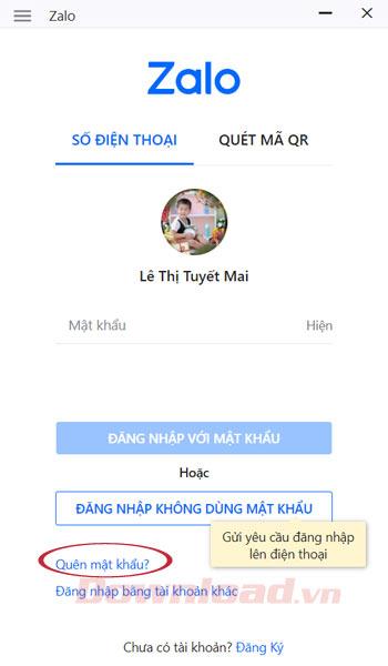 How to retrieve password Zalo fastest
