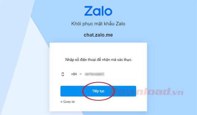 How to retrieve password Zalo fastest