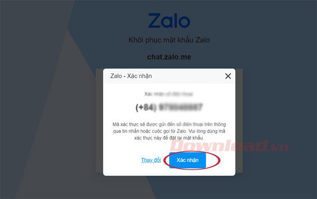 How to retrieve password Zalo fastest