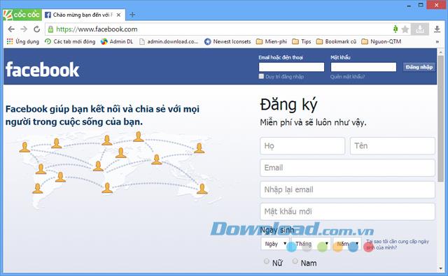 Der Zugriff auf das Web wird durch den Cốc Cốc-Browser blockiert