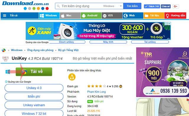 Descargue e instale Unikey en Windows 10, 8, 7, XP para escribir vietnamita