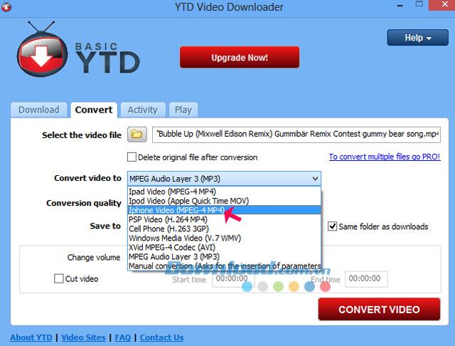 Guide to convert Video with YTD Video Downloader