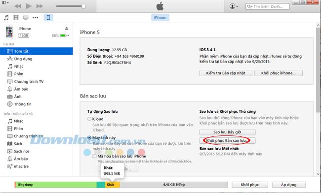 Anweisungen zum Sichern von iPhone-Daten mit iTunes