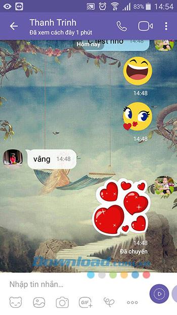 Instructions to change the Viber chat wallpaper