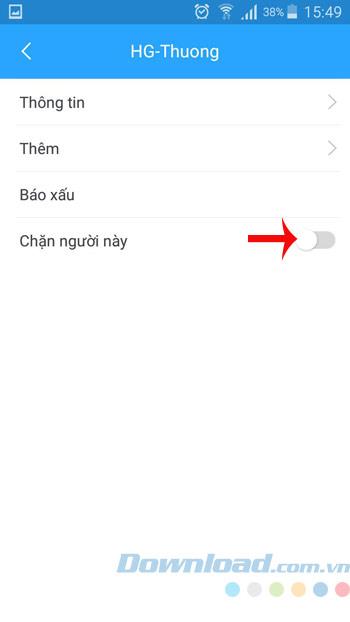 Instrucciones para bloquear mensajes de Zalo en tu teléfono