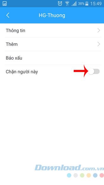 Instructions to block messages Zalo on phones