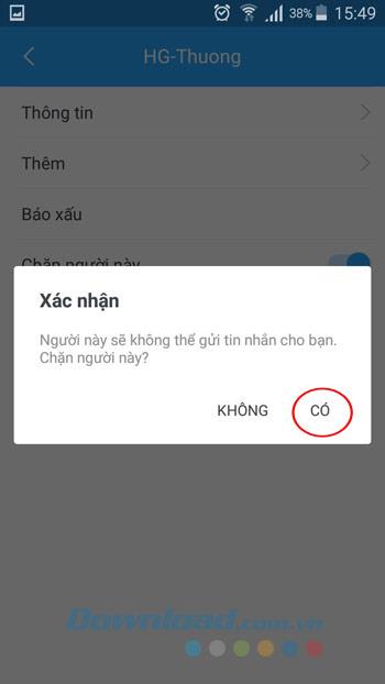 Instructions to block messages Zalo on phones