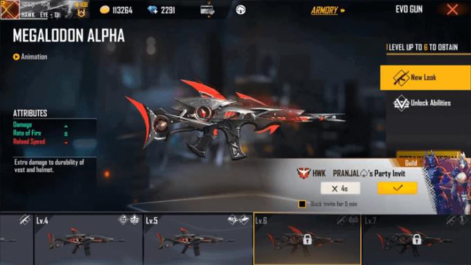 Free Fire: List of all evolved skins