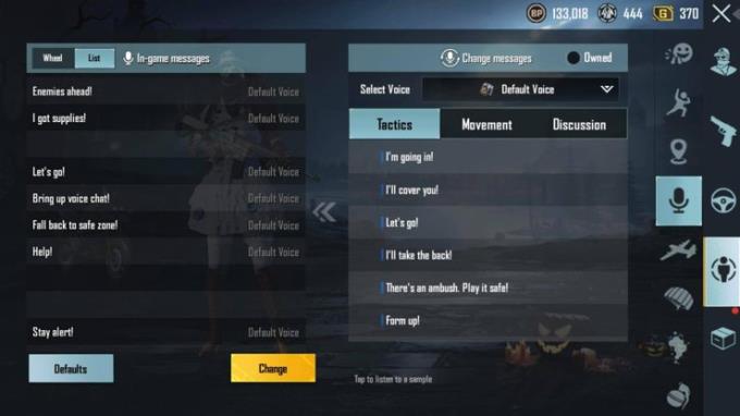 AndroidおよびiOSのPUBGMobileで音声を変更する方法