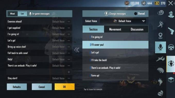 AndroidおよびiOSのPUBGMobileで音声を変更する方法