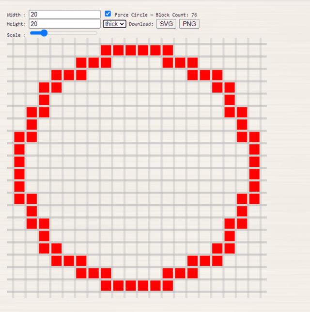 Cara menggambar lingkaran di Minecraft