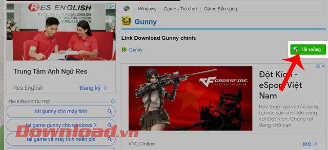 Instructions for installing Gunny Launcher game on PC