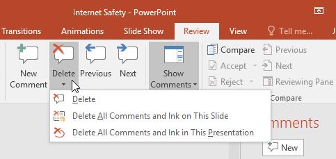 PowerPointを学ぶ-レッスン24：プレゼンテーションバージョンにコメントして比較する方法