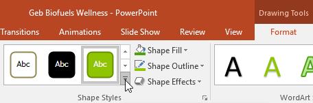 PowerPointの学習-レッスン15：PowerPointの図形に図形を挿入および編集する方法